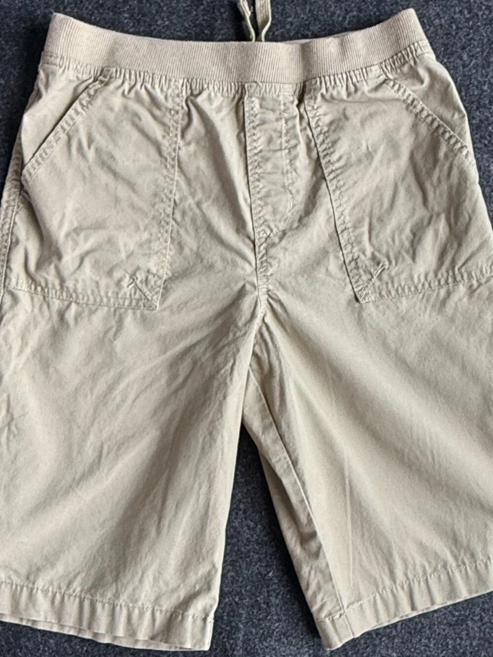Faded Glory Boys XL 14-16 Khaki Drawstring Shorts